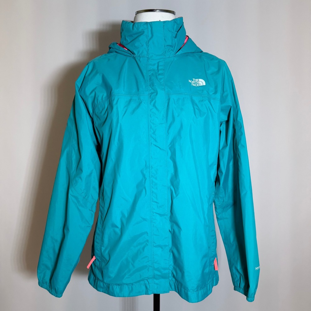 The North Face HyVent Hooded Shell Rain Jacket Coat Waterproof Girls Size XL 18